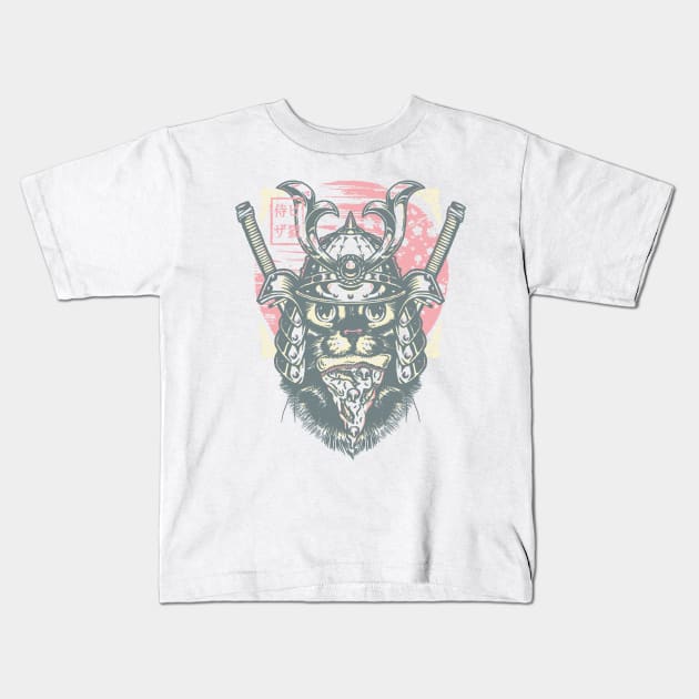 Samurai Pizza Cat Kids T-Shirt by CoDDesigns